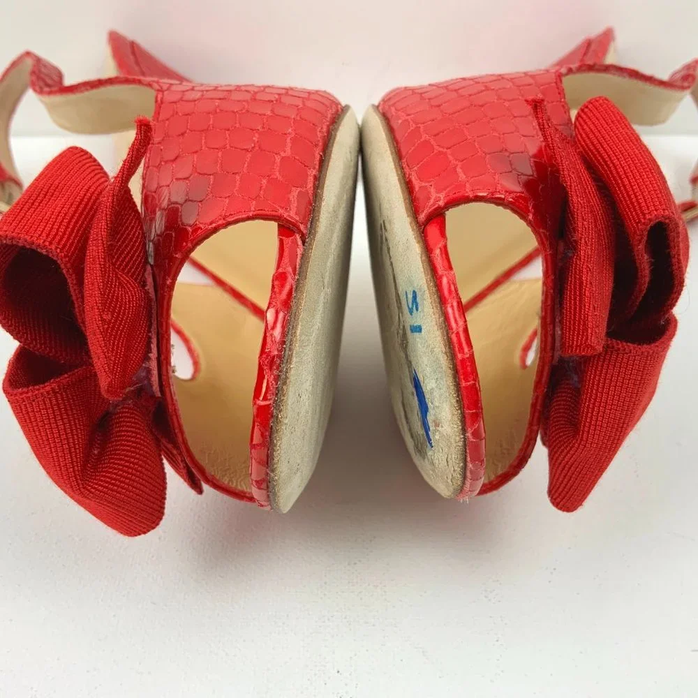 Kate Spade New York Scarlet Red Slingback Heels Pumps Italy Sz 9